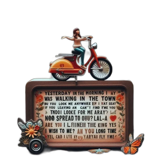 concept art, miniature, scene, features transparent PNG cut-out