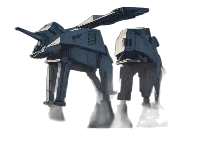robot, weapon, concept art, 3d render transparent PNG cut-out