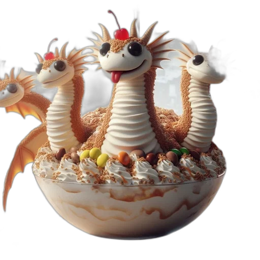 dragon, crown, food, creature transparent PNG cut-out