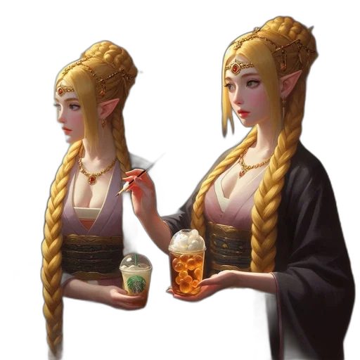 crown, dress, dragon, fantasy art transparent PNG cut-out