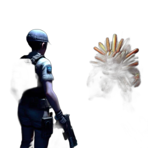 weapon, robot, staff, mask transparent PNG cut-out