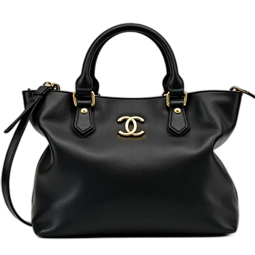 tory, bag, black, pebbled transparent PNG cut-out