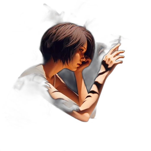 dress, face, concept art, fantasy art transparent PNG cut-out