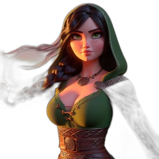 dress, fantasy art, concept art, 3d render transparent PNG cut-out