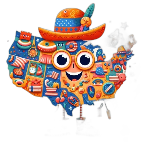 mask, anthropomorphized, whimsical, map transparent PNG cut-out