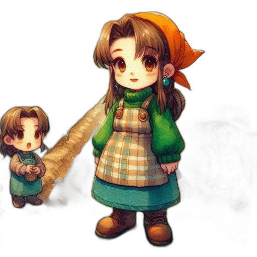 staff, concept art, pixel art, watercolor transparent PNG cut-out