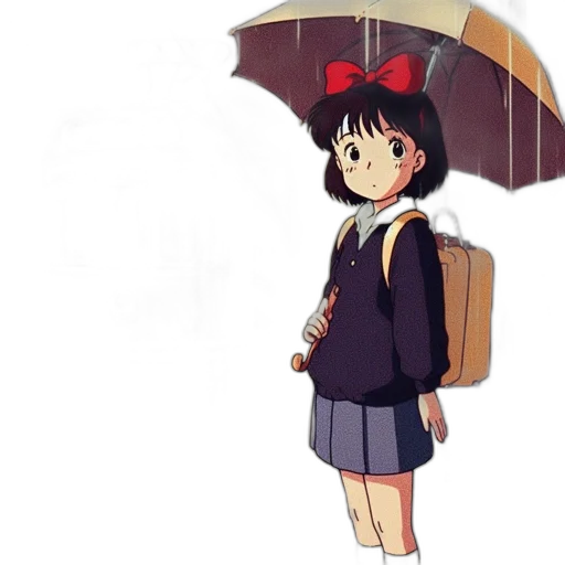 umbrella, jacket, dress, anime transparent PNG cut-out