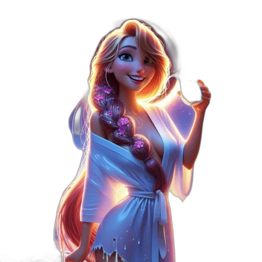 dress, staff, concept art, fantasy art transparent PNG cut-out