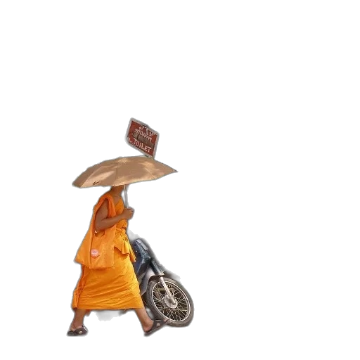 umbrella, hat, staff, dress transparent PNG cut-out