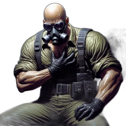 mask, weapon, staff, comic book art transparent PNG cut-out