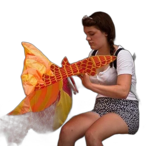 umbrella, dragon, staff, creature transparent PNG cut-out