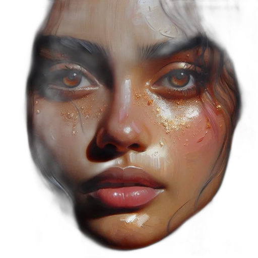 face, mask, crown, creature transparent PNG cut-out