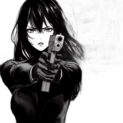 weapon, comic book art, anime, cartoon transparent PNG cut-out