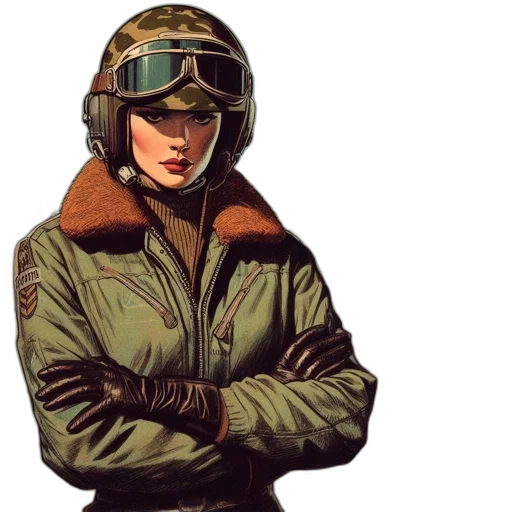 jacket, face, concept art, comic book art transparent PNG cut-out