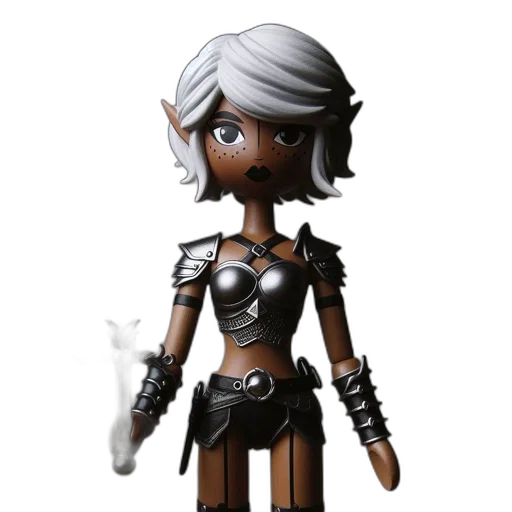 robot, staff, concept art, 3d render transparent PNG cut-out