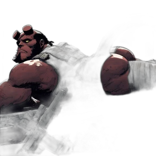 creature, mask, weapon, staff transparent PNG cut-out