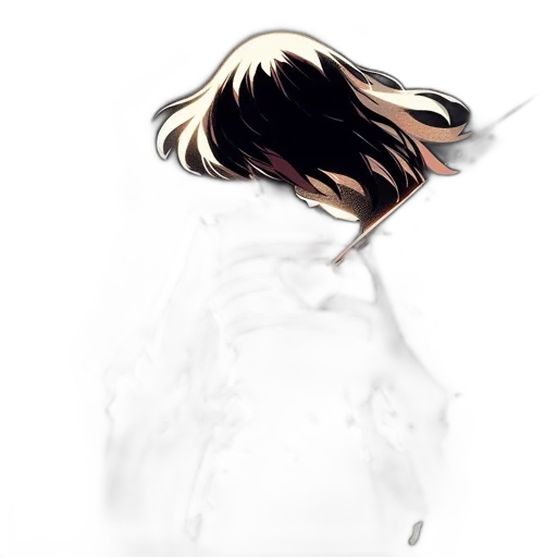 mask, hair, face, sword transparent PNG cut-out
