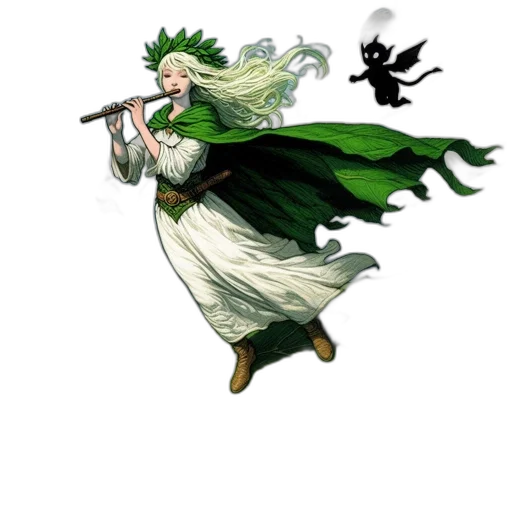 staff, dragon, dress, weapon transparent PNG cut-out