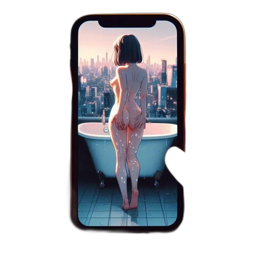 dress, cyberpunk, vaporwave, concept art transparent PNG cut-out