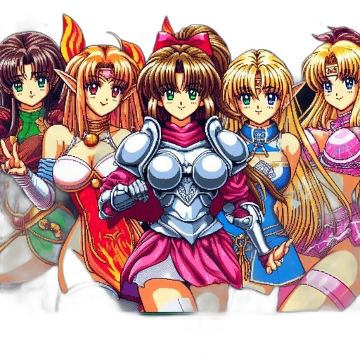 anime, pixel art, concept art, fantasy art transparent PNG cut-out