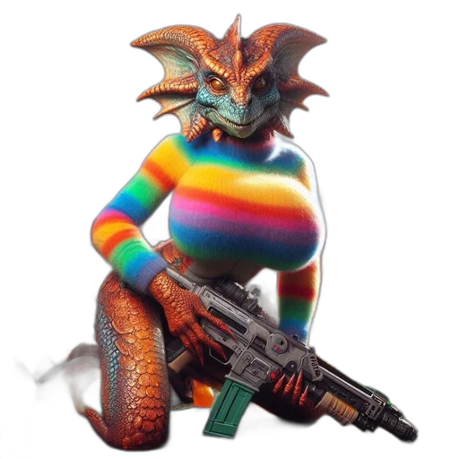 dragon, animal, creature, weapon transparent PNG cut-out