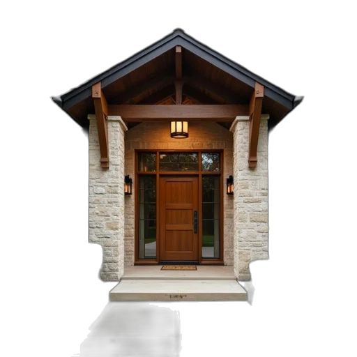 building, 3d render, photorealistic, front transparent PNG cut-out