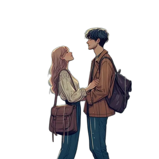 jacket, watercolor, concept art, anime transparent PNG cut-out