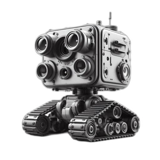 robot, weapon, concept art, 3d render transparent PNG cut-out