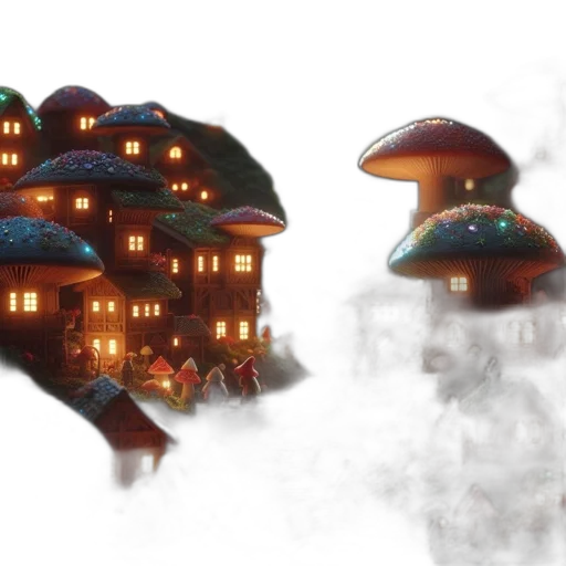 hat, umbrella, concept art, 3d render transparent PNG cut-out