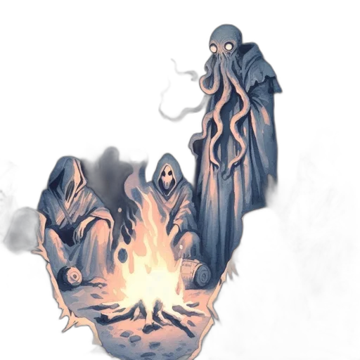 creature, mask, staff, crown transparent PNG cut-out