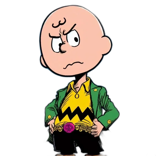 jacket, staff, cartoon, comic book art transparent PNG cut-out