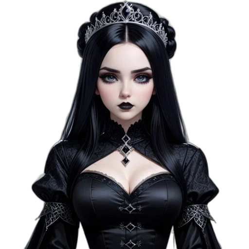 crown, dress, jewelry, fantasy art transparent PNG cut-out