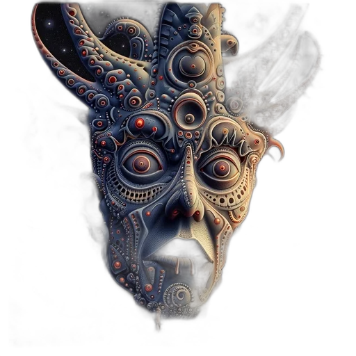 mask, face, creature, staff transparent PNG cut-out