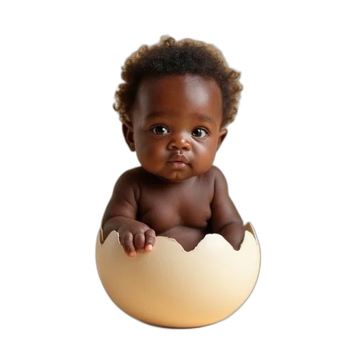 3d render, photorealistic, cute, african transparent PNG cut-out