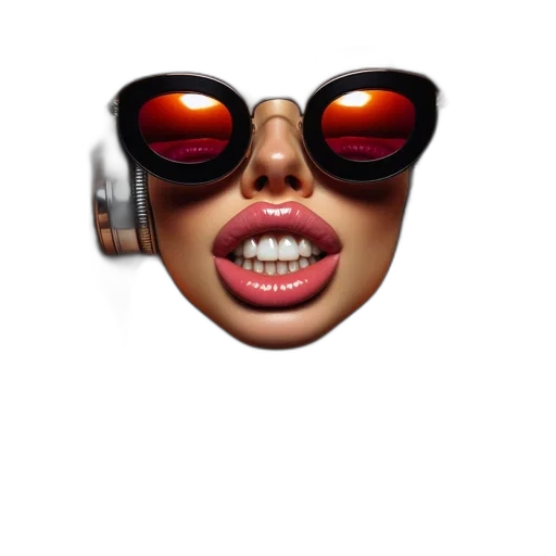 face, mask, 3d render, cartoon transparent PNG cut-out