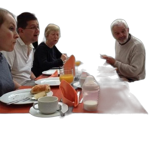 staff, food, family, enjoys transparent PNG cut-out