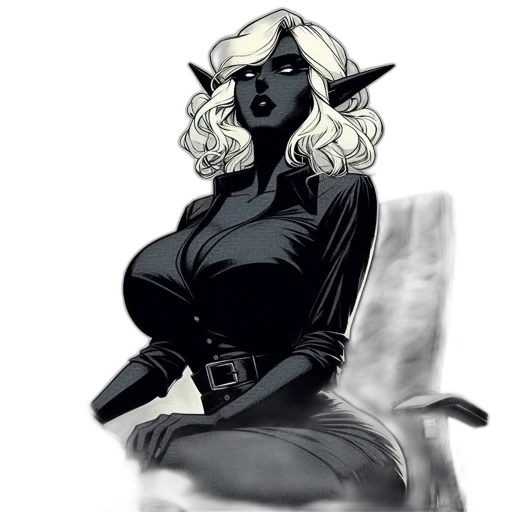 dress, comic book art, concept art, fantasy art transparent PNG cut-out