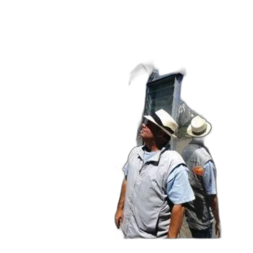 hat, staff, umbrella, robot transparent PNG cut-out