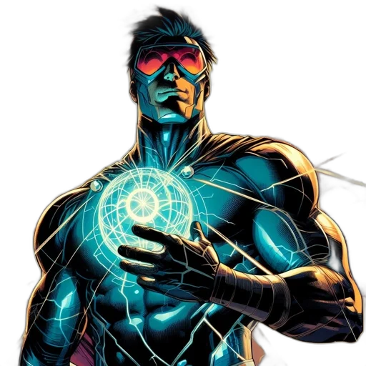 staff, comic book art, concept art, cyberpunk transparent PNG cut-out
