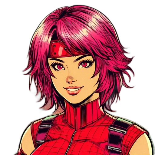 face, comic book art, pixel art, anime transparent PNG cut-out