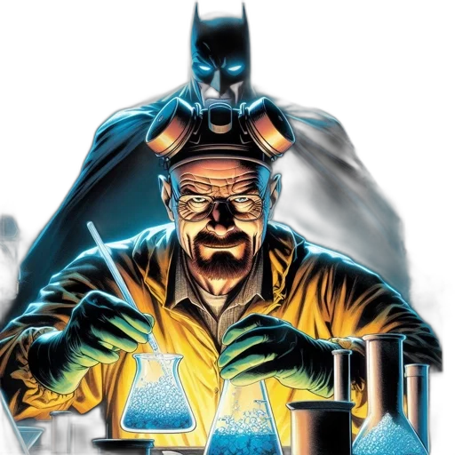comic book art, concept art, neon lights, breaking transparent PNG cut-out