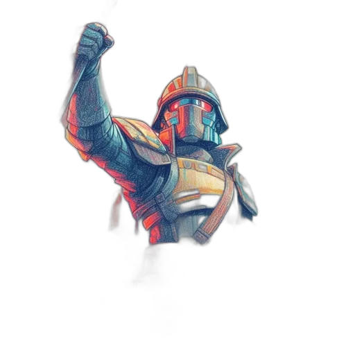 robot, mask, staff, weapon transparent PNG cut-out