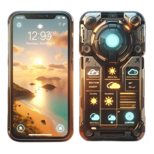 concept art, 3d render, cyberpunk, two transparent PNG cut-out