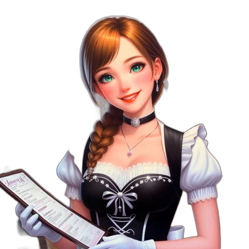 dress, staff, face, fantasy art transparent PNG cut-out