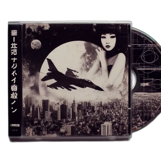 cyberpunk, vaporwave, outer space, monochrome transparent PNG cut-out