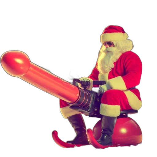 staff, weapon, 3d render, santa transparent PNG cut-out