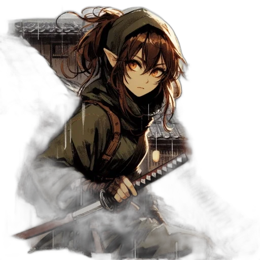 weapon, staff, sword, jacket transparent PNG cut-out