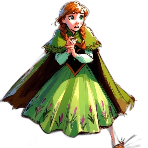 dress, crown, staff, concept art transparent PNG cut-out