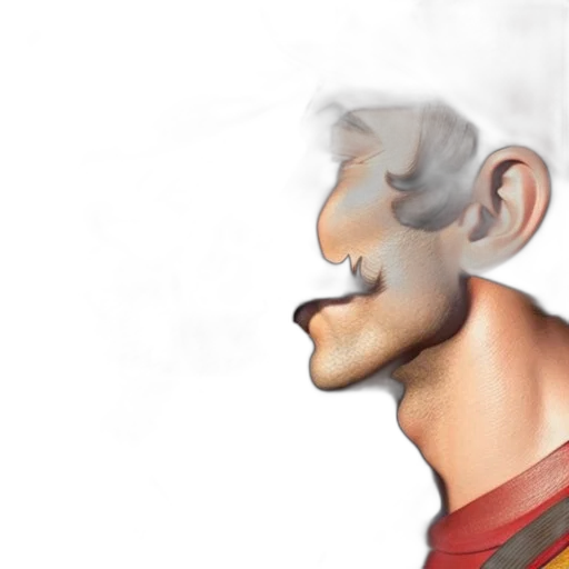 face, mask, dragon, staff transparent PNG cut-out