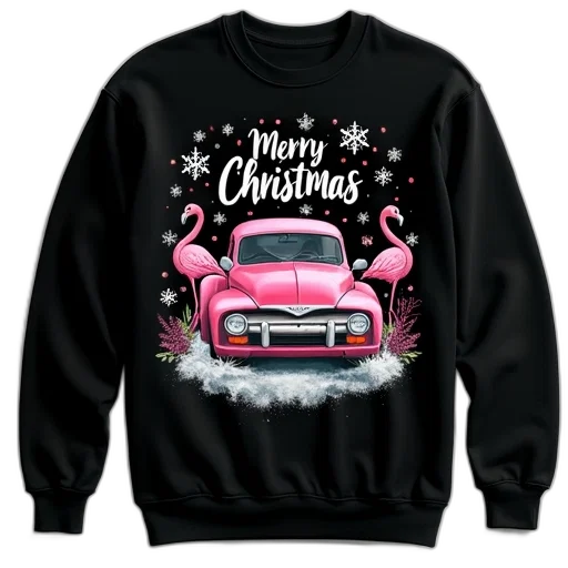 car, black, sweatshirt, festive transparent PNG cut-out